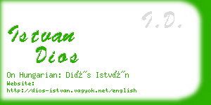 istvan dios business card
