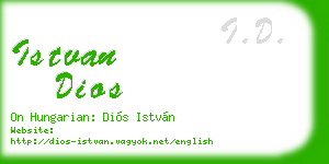 istvan dios business card